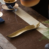 Incense Stick Holder Ceramic Burner Lotus Hand and Leaf Creative Design