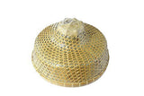 Chinese Natural Bamboo Braid Hats Ancient Conical Coolie Big Hat Fishing Hat