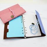 Reusable Sticker Book Sticker Collecting Album Won't Harm Stickers 7.4" x 4.6" PU Synthetic Leather Cover 6-Hole (Blue)