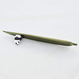 Incense Stick Holder Bamboo Leaf and Panda Ceramics Material Modern Design Incense Ash Catcher Tray Best for Meditation Yoga Home Office