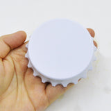2 Pcs Magnetic Bottle Opener for Beer or Coke Beer bottle cap shape White Removes Bottle Caps Good Presents Unique Party Favors Dia.3"